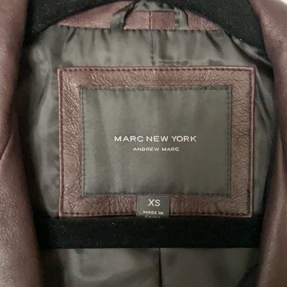 Andrew Marc Brown Leather Jacket - Picture 2 of 3